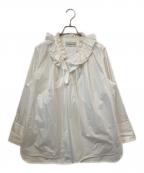 DEPAREILLEデパリエ）の古着「フリルネックブラウス」｜ホワイト