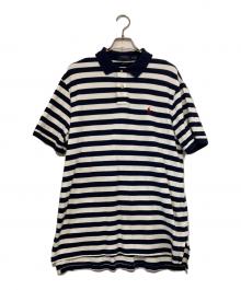 RALPH LAUREN（ラルフローレン）の古着「ボーダーポロシャツ」｜ネイビー×ホワイト