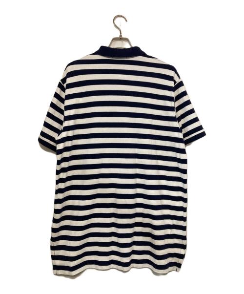 RALPH LAUREN（ラルフローレン）RALPH LAUREN (ラルフローレン) ボーダーポロシャツ ネイビー×ホワイト サイズ:ＬＬの古着・服飾アイテム