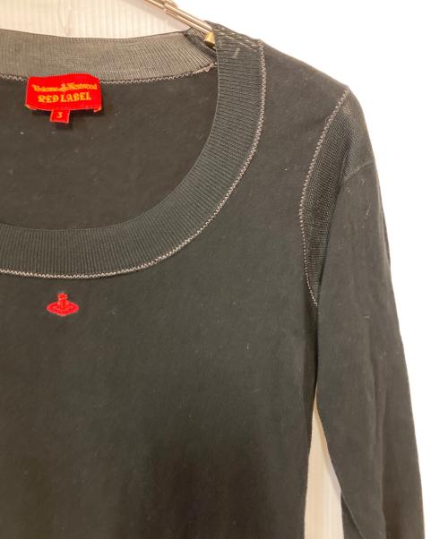Vivienne Westwood RED LABEL（ヴィヴィアンウエストウッドレッドレーベル）Vivienne Westwood RED LABEL (ヴィヴィアンウエストウッドレッドレーベル) オーブ刺繍ニット ブラック サイズ:3の古着・服飾アイテム