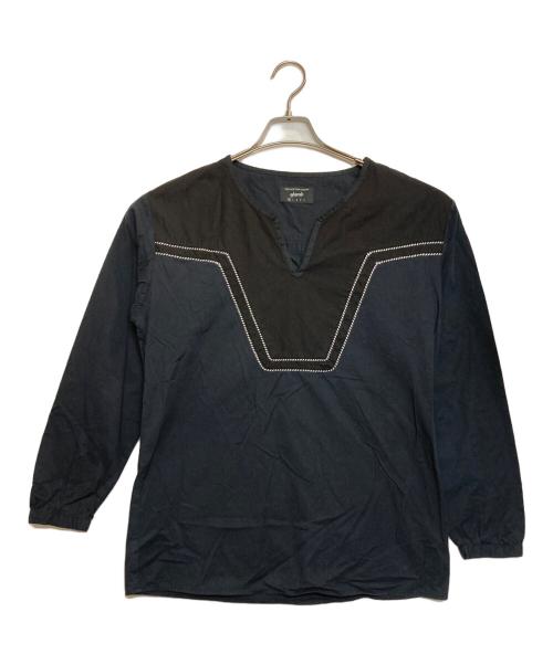 glamb（グラム）glamb (グラム) Reggie pullover SH/レジープルオーバーシャツ ネイビーの古着・服飾アイテム