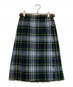 O'NEIL OF DUBLINオニールオブダブリン）の古着「チェックラップスカート」｜グリーン×ブルー