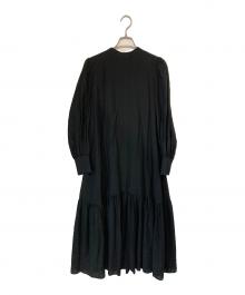 DRESSLAVE（ドレスレイブ）の古着「cupra wool washer maxi dress / キュプラウールウォッシャーマキシワンピース)」｜ブラック