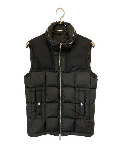 MONCLER（モンクレール）MONCLER (モンクレール) CESAR GILET / ウールヨーク切替ダウンベスト ブラック サイズ:1の古着・服飾アイテム