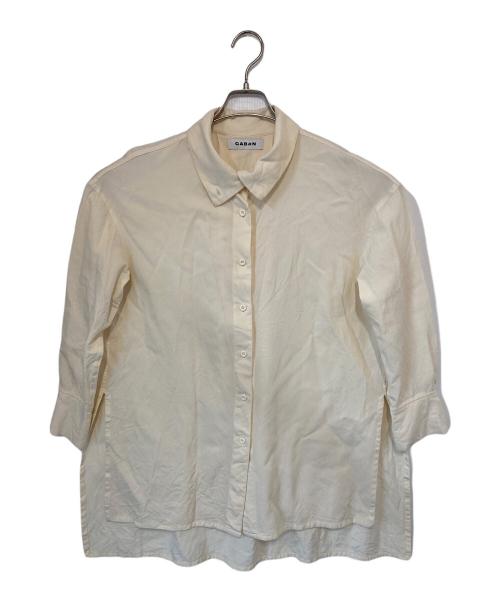 CABAN（キャバン）CABAN (キャバン) ウールツイル ハイネックロングシャツ アイボリー サイズ:Sの古着・服飾アイテム