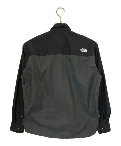 THE NORTH FACE（ザ ノース フェイス）THE NORTH FACE (ザ ノース フェイス) Nuptse L/S Shirt／ロングスリーブヌプシシャツ ブラック×グレー サイズ:Sの古着・服飾アイテム