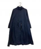 JUSGLITTYジャスグリッティー）の古着「撥水ロングフードブルゾンコート」｜ネイビー