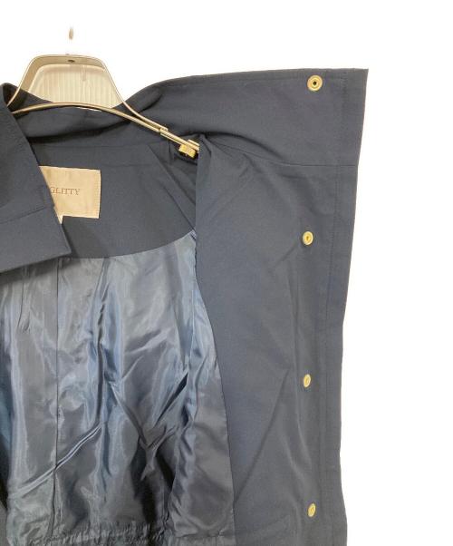 JUSGLITTY（ジャスグリッティー）JUSGLITTY (ジャスグリッティー) 撥水ロングフードブルゾンコート ネイビー サイズ:2の古着・服飾アイテム