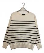 UNTITLEDアンタイトル）の古着「ボーダーニット」｜ホワイト×ブラック