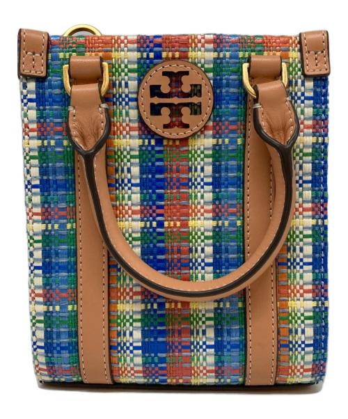 TORY BURCH（トリーバーチ）TORY BURCH (トリーバーチ) BLAKE PLAID MINI SHOPPER / 2wayミニショルダーバッグ レッド×ブルーの古着・服飾アイテム