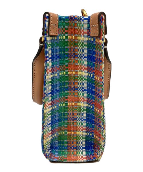 TORY BURCH（トリーバーチ）TORY BURCH (トリーバーチ) BLAKE PLAID MINI SHOPPER / 2wayミニショルダーバッグ レッド×ブルーの古着・服飾アイテム