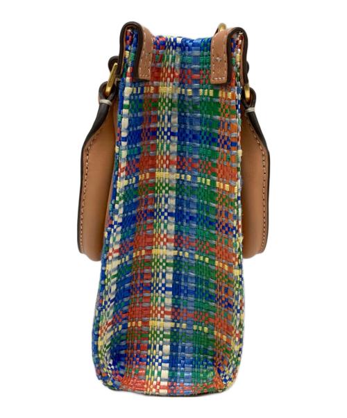 TORY BURCH（トリーバーチ）TORY BURCH (トリーバーチ) BLAKE PLAID MINI SHOPPER / 2wayミニショルダーバッグ レッド×ブルーの古着・服飾アイテム