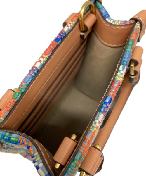 TORY BURCH（トリーバーチ）TORY BURCH (トリーバーチ) BLAKE PLAID MINI SHOPPER / 2wayミニショルダーバッグ レッド×ブルーの古着・服飾アイテム