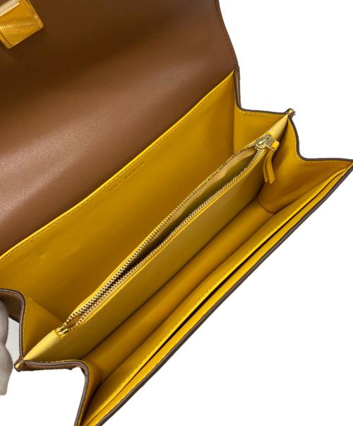 TORY BURCH（トリーバーチ）TORY BURCH (トリーバーチ) T MONOGRAM LEATHER SHOULDER BAG / レザーショルダーバッグ ブラウンの古着・服飾アイテム