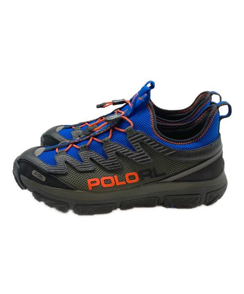 POLO RALPH LAUREN（ポロ・ラルフローレン）POLO RALPH LAUREN (ポロ・ラルフローレン) ADVENTURE  300LT-SK-LTL / アドベンチャースニーカー ブラック×ブルー サイズ:27.5㎝の古着・服飾アイテム