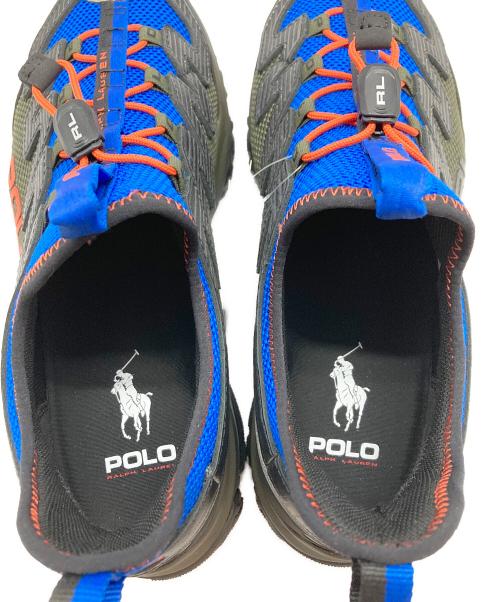 POLO RALPH LAUREN（ポロ・ラルフローレン）POLO RALPH LAUREN (ポロ・ラルフローレン) ADVENTURE  300LT-SK-LTL / アドベンチャースニーカー ブラック×ブルー サイズ:27.5㎝の古着・服飾アイテム