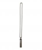 GUCCIグッチ）の古着「ボールチェーンプレートネックレス」｜シルバー