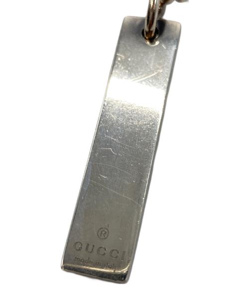 GUCCI（グッチ）GUCCI (グッチ) ボールチェーンプレートネックレス シルバーの古着・服飾アイテム