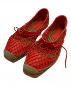 JIMMY CHOOジミーチュウ）の古着「DAIJA FLAT / メッシュエスパドリーユ」｜レッド