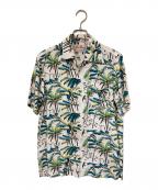 Aloha Blossomアロハブロッサム）の古着「パームツリー柄アロハシャツ」｜ホワイト