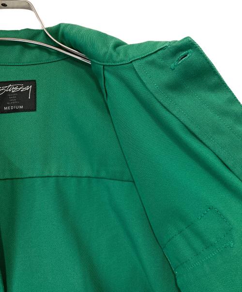 stussy（ステューシー）stussy (ステューシー) Dickies (ディッキーズ) ショートワークシャツジャケット グリーン サイズ:Mの古着・服飾アイテム
