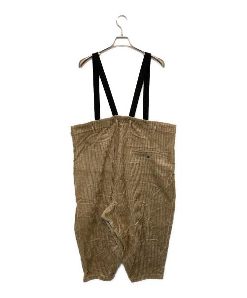 My Beautiful Landlet（マイビューティフルランドレット）My Beautiful Landlet (マイビューティフルランドレット) Suspender big corduroy pants ベージュの古着・服飾アイテム