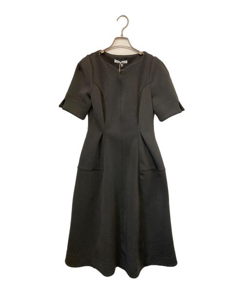 CINEMATIQ（シネマティオ）CINEMATIQ (シネマティオ) ストレッチハートネックワンワンピース グレー サイズ:Mの古着・服飾アイテム