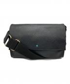 ear PAPILLONNERイアパピヨネ）の古着「ワイドテープショルダーバッグ」｜ブラック