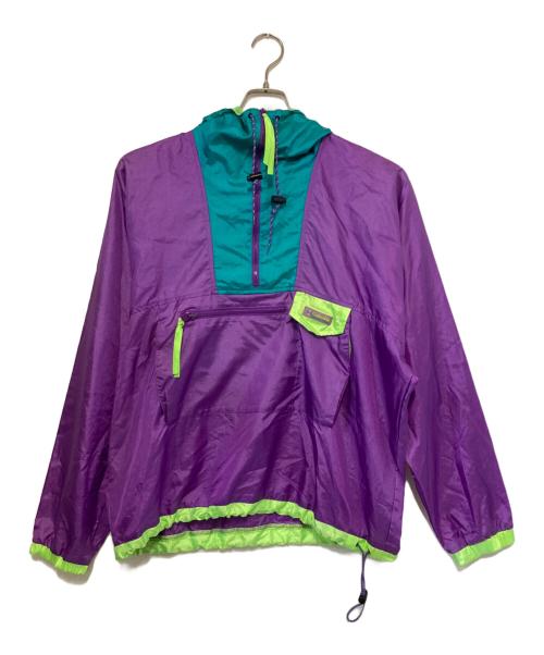 Columbia（コロンビア）Columbia (コロンビア) ネオンカラーアノラックパーカー ブルー×パープル サイズ:Ｍの古着・服飾アイテム