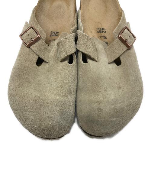 BIRKENSTOCK（ビルケンシュトック）BIRKENSTOCK (ビルケンシュトック) Taupe Boston Suede Leather ベージュ サイズ:42の古着・服飾アイテム