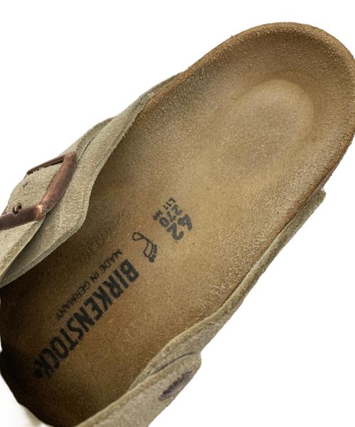 BIRKENSTOCK（ビルケンシュトック）BIRKENSTOCK (ビルケンシュトック) Taupe Boston Suede Leather ベージュ サイズ:42の古着・服飾アイテム