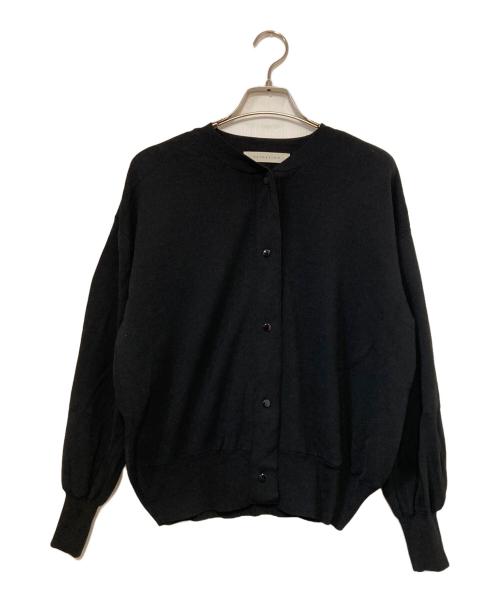 ESTNATION（エストネーション）ESTNATION (エストネーション) ミラノリブクルーネックカーディガン ブラック サイズ:38の古着・服飾アイテム