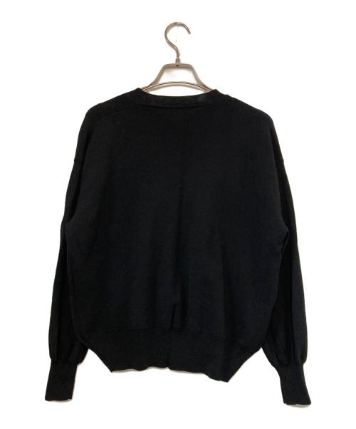 ESTNATION（エストネーション）ESTNATION (エストネーション) ミラノリブクルーネックカーディガン ブラック サイズ:38の古着・服飾アイテム