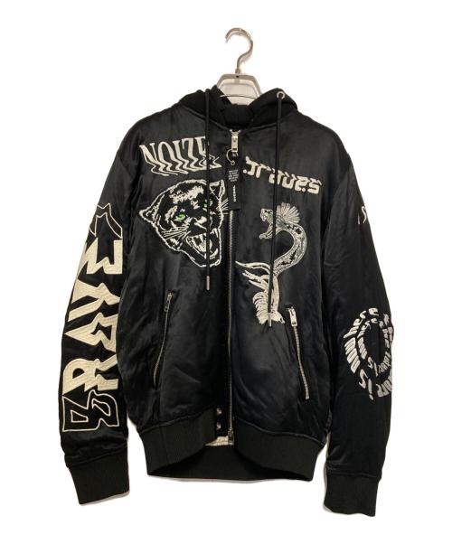 DIESEL（ディーゼル）DIESEL (ディーゼル) J-KANYEV 刺繍フーデッドスカジャン ブラック サイズ:Ｍの古着・服飾アイテム