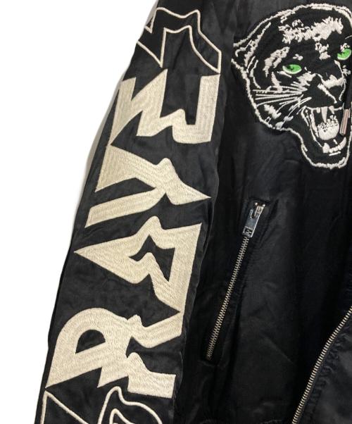 DIESEL（ディーゼル）DIESEL (ディーゼル) J-KANYEV 刺繍フーデッドスカジャン ブラック サイズ:Ｍの古着・服飾アイテム