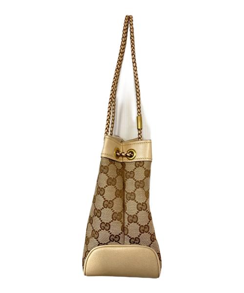 GUCCI（グッチ）GUCCI (グッチ) GGキャンバスロープハンドルハンドバッグ ベージュの古着・服飾アイテム