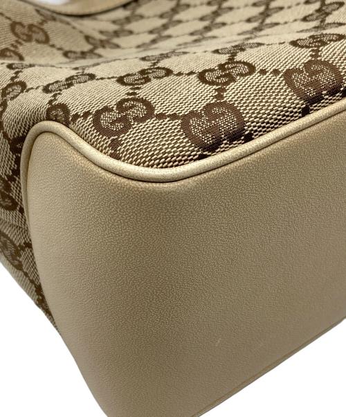 GUCCI（グッチ）GUCCI (グッチ) GGキャンバスロープハンドルハンドバッグ ベージュの古着・服飾アイテム