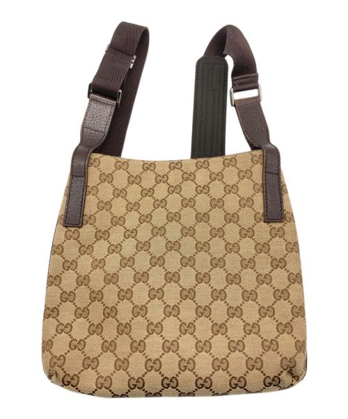 GUCCI（グッチ）GUCCI (グッチ) GGキャンバスショルダーバッグ ベージュの古着・服飾アイテム