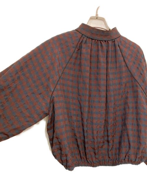 TODAYFUL（トゥデイフル）TODAYFUL (トゥデイフル) Ginghamcheck Puff Blouse / ギンガムチェックパフブラウス ブラウン×ブルー サイズ:FREEの古着・服飾アイテム