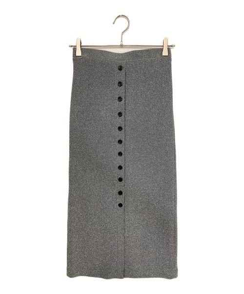 BEAUTY&YOUTH（ビューティーアンドユース）BEAUTY&YOUTH (ビューティーアンドユース) ラメフロントボタンスカート グレー サイズ:Sの古着・服飾アイテム