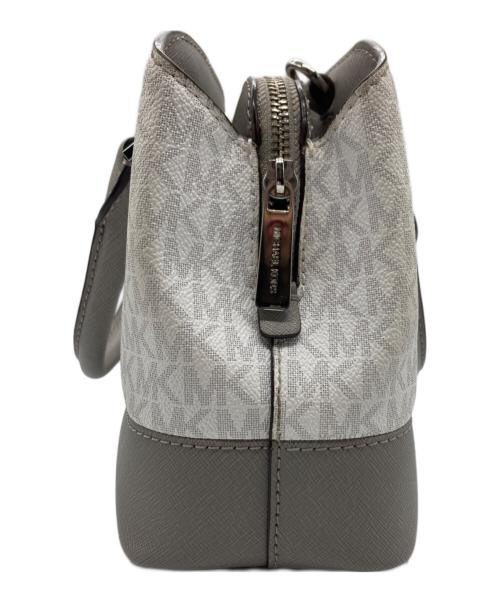 MICHAEL KORS（マイケル・コース）MICHAEL KORS (マイケルコース) モノグラム2WAYショルダーバッグ ホワイト×グレーの古着・服飾アイテム