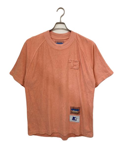 ACNE STUDIOS Bla konst（アクネステュディオスブロコンスト）Acne Studios Bla Konst (アクネステュディオスブロコンスト) STARTER (スターター) パイルTシャツ オレンジ サイズ:Sの古着・服飾アイテム