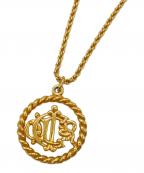 Christian Diorクリスチャン ディオール）の古着「ロープチェーンロゴネックレス」｜ゴールド