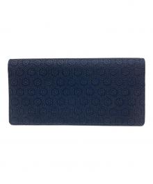 印傳屋（インデンヤ）の古着「亀甲柄長財布」｜ネイビー