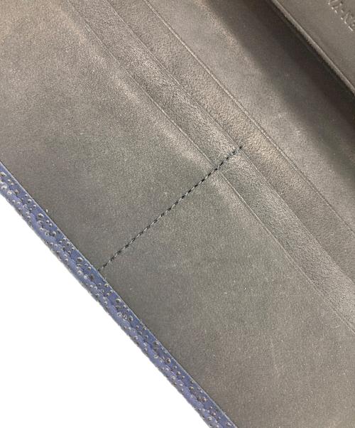 印傳屋（インデンヤ）印傳屋 (インデンヤ) 亀甲柄長財布 ネイビーの古着・服飾アイテム