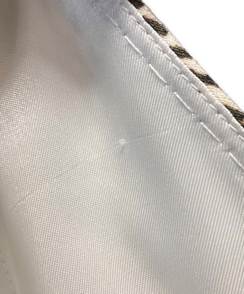 MaxMara（マックスマーラ）MaxMara (マックスマーラ) ベルト付レオパード柄Vネックワンピース ホワイト×ブラウン サイズ:42の古着・服飾アイテム