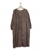 JURGEN LEHLヨーガンレール）の古着「ストライプワンピース」｜グレー×ピンク