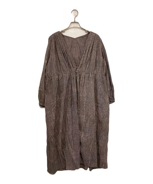 JURGEN LEHL（ヨーガンレール）JURGEN LEHL (ヨーガンレール) ストライプワンピース グレー×ピンク サイズ:不明の古着・服飾アイテム