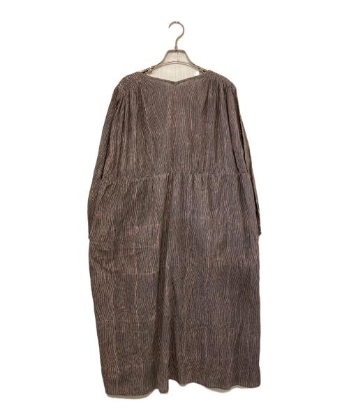 JURGEN LEHL（ヨーガンレール）JURGEN LEHL (ヨーガンレール) ストライプワンピース グレー×ピンク サイズ:不明の古着・服飾アイテム