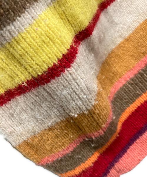 PS Paul Smith（ＰＳポールスミス）PS Paul Smith (ＰＳポールスミス) ボーダーニット レッド×イエロー サイズ:Ⅼの古着・服飾アイテム